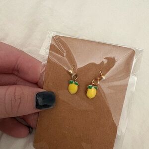 Handmade Lemon Charm Earrings - Xmas offer details in description!